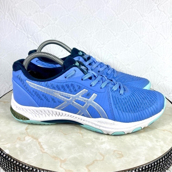 Asics Netburner Sneakers Womens Sz 8 Blue Ballistic MT 2 Tennis Pickleball Shoes - Picture 1 of 14